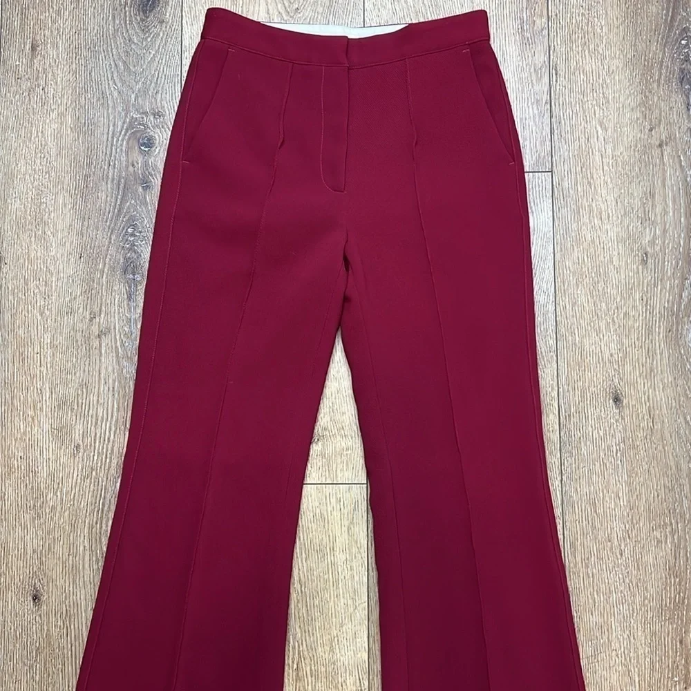 Vintage Céline Burgundy Front Pleat Trousers Size 36/4US/S